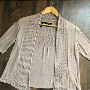 Anthropologie Cropped Linen Sweater